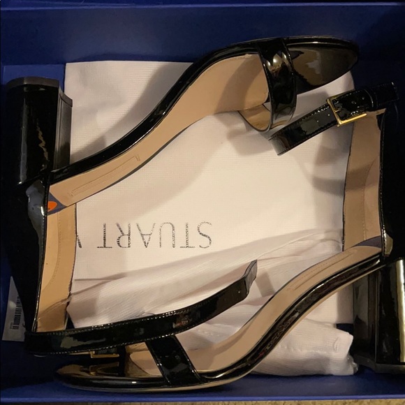 Stuart Weitzman 75 Less Nudist Black Patent Heels - Picture 11 of 11